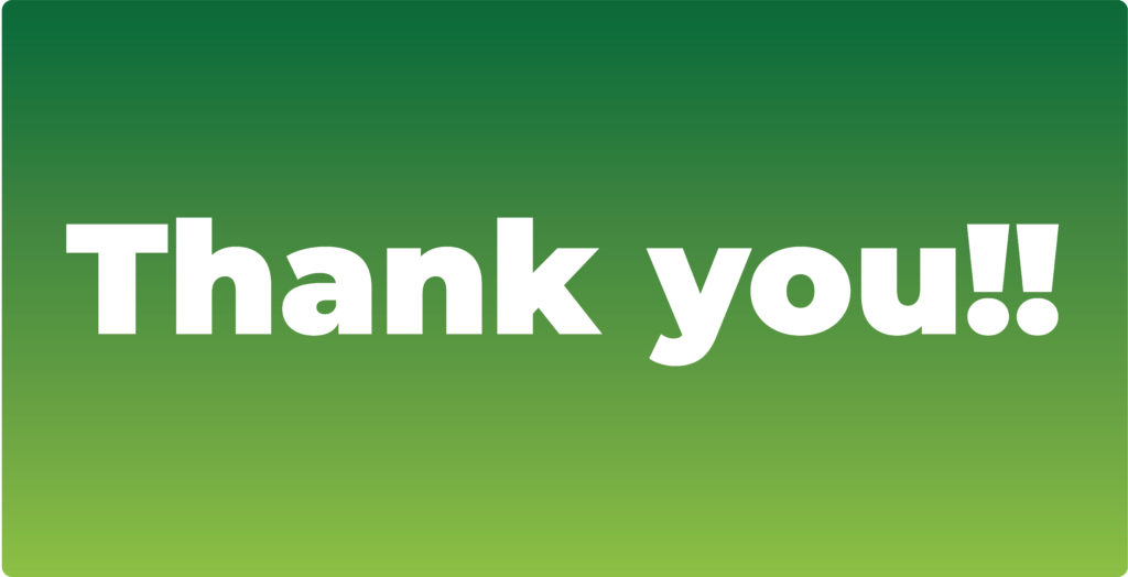 Thank you message
